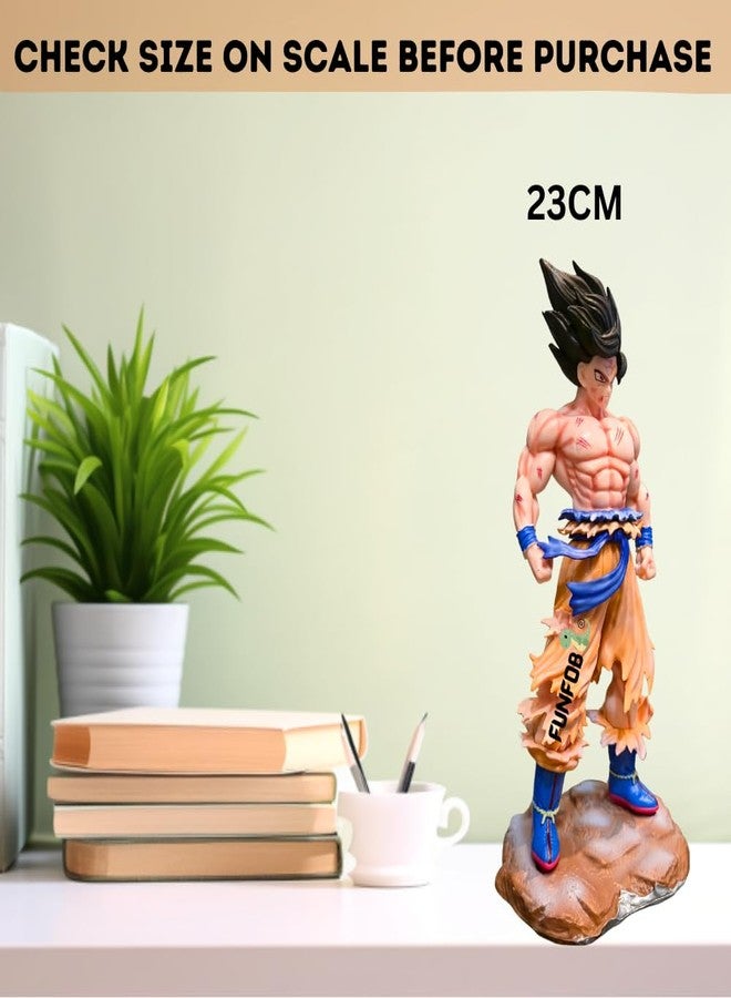 FUNFOB Anime Action Figure Height-23cm Collectible for Anime Fans PVC Multicolour | Go-k On Stone - Orange Black - Image 5